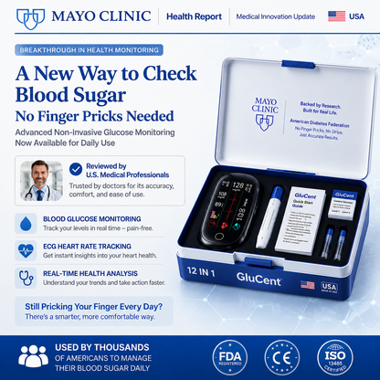 🔥Final 3 Hours : Only Limited Stock Left🏆GluGent™ Non-Invasive Blood Glucose Meter 99.9% Accuracy （Mayo Clinic Recommended）